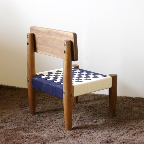 テープ編み子供椅子【アクリルテープ・丸脚】（キット or 完成品