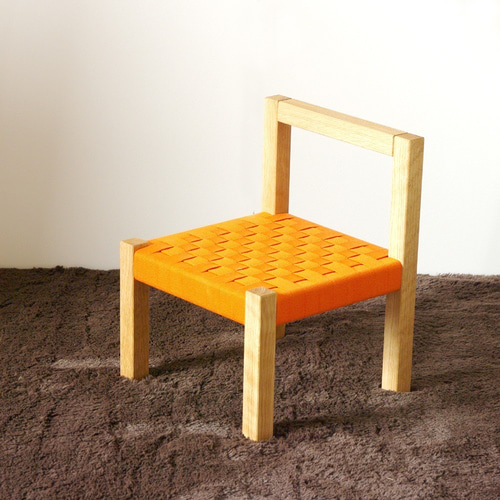 テープ編み子供椅子【アクリルテープ・丸脚】（キット or 完成品