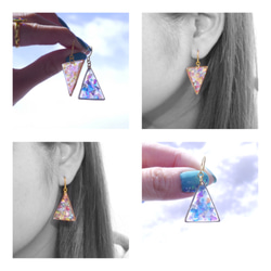 KIRAKIRA triangle pierce,earring 3枚目の画像