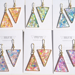 KIRAKIRA triangle pierce,earring 4枚目の画像