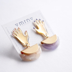 hands earring(marble ver.) 2枚目の画像