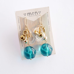 vintage clear twist pierce/earring 2枚目の画像