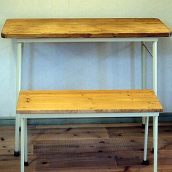 アイアン製のテーブル椅子セット(白） 4枚目の画像