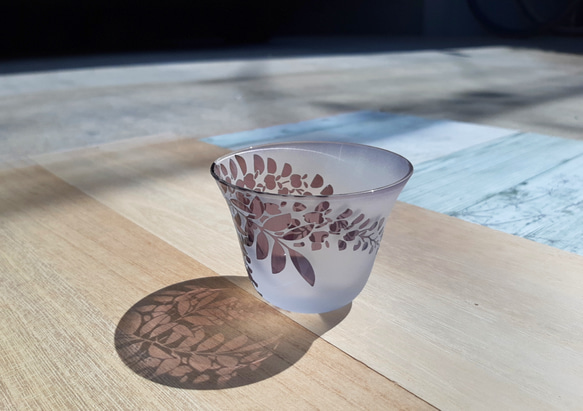 受注制作】藤巻 天開ぐい呑み おちょこ 紫 酒器 藤の花 おちょこ