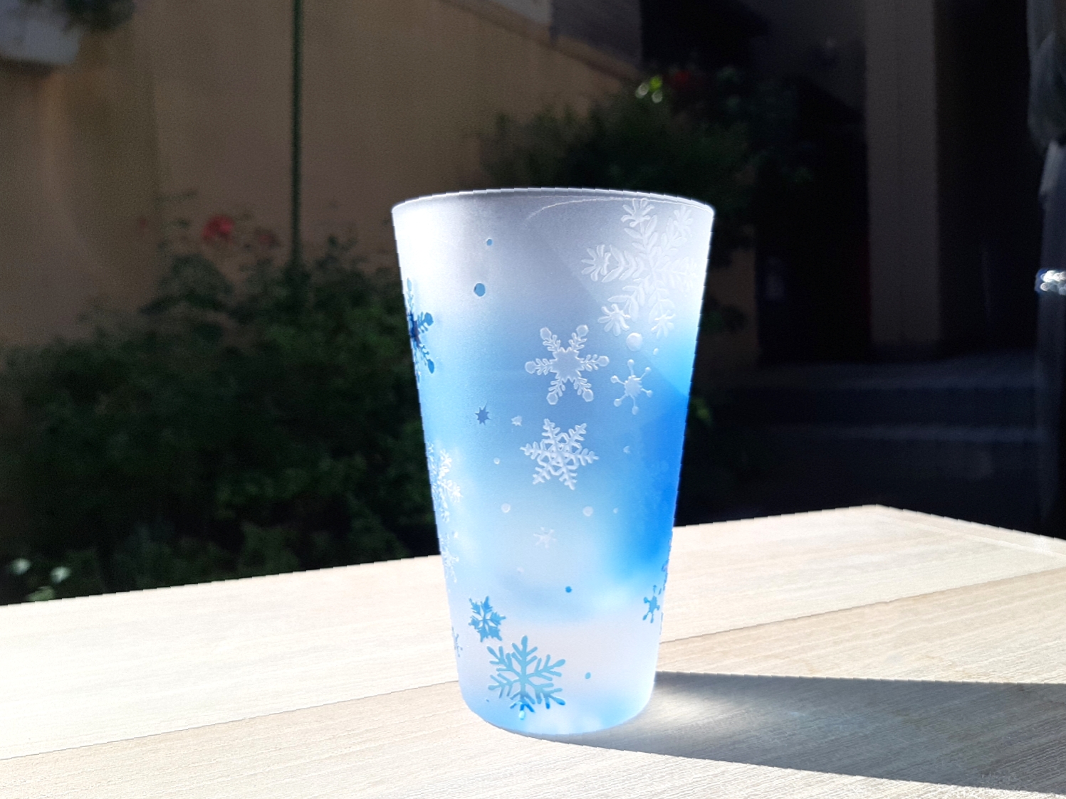 【受注生産】雪の結晶 タンブラー  サンドブラスト 冬グラス 季節限定