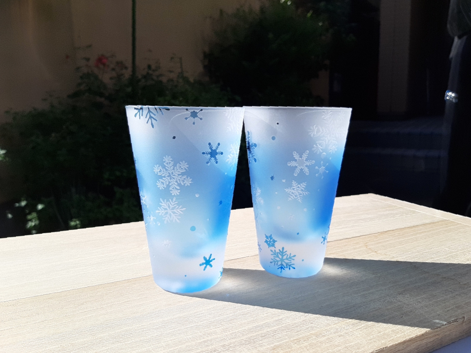 【受注生産】雪の結晶 タンブラー  サンドブラスト 冬グラス 季節限定