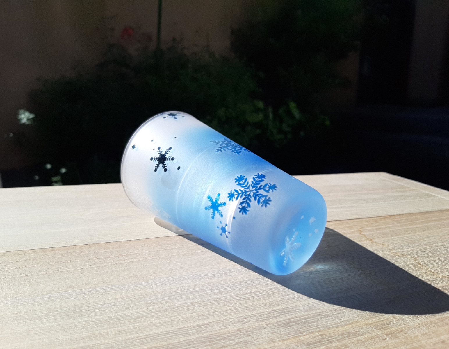 【受注生産】雪の結晶 タンブラー  サンドブラスト 冬グラス 季節限定