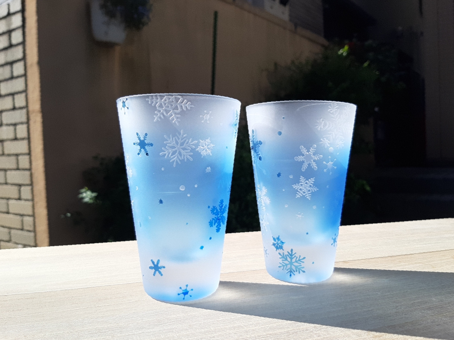 【受注生産】雪の結晶 タンブラー  サンドブラスト 冬グラス 季節限定