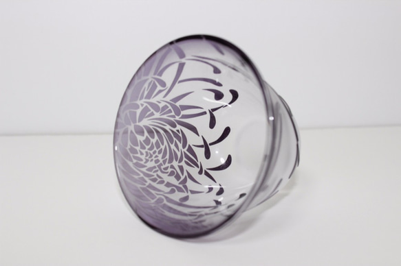 菊巻柄　-ぐい呑み‐シリーズ　紫 3枚目の画像