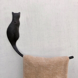 m様オーダー品　猫のタオルハンガー　ペーパーホルダー２個セット 1枚目の画像