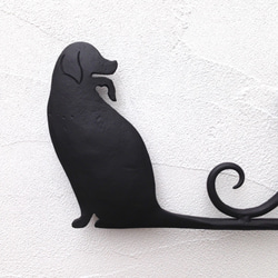 猫と小鳥の　ロートアイアン　サイン　表札 7枚目の画像