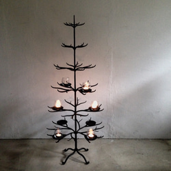 ロートアイアン製 クリスマスツリー 1枚目の画像