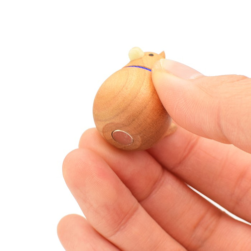 手のひらサイズの 木の置物 ( 小 ) いぬ 2匹 セット その他置物 工房