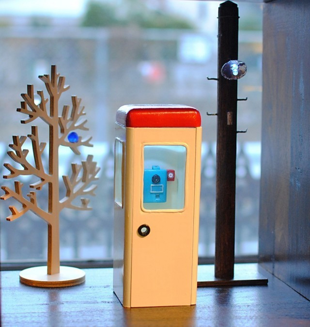 【引取り限定】昭和レトロ電話ボックス　アンティーク　パーテーション