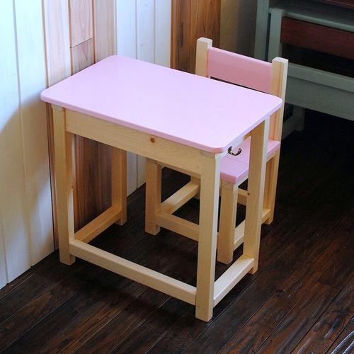 学習机と椅子のセット　学校　机　昭和レトロ　木製家具　木の家具　リビング学習
