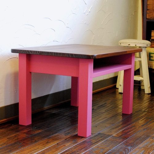 ローズピンクとチークカラー♪座卓ローテーブル☆テレビ台にも