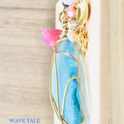 人魚姫のペンダント(青いシーグラス) 4枚目の画像