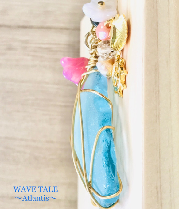 人魚姫のペンダント(青いシーグラス) 4枚目の画像