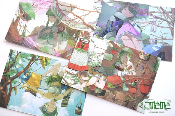 木の上の女の子ポストカード4種セット イラスト こばやす山 通販