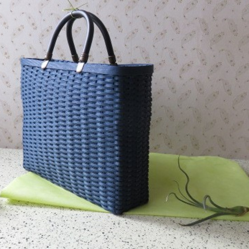 メンズライクな藍色のかごバッグ かごバッグ mon 通販 4908268｜Creema