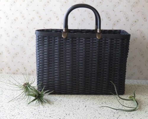 黒のかごバッグ かごバッグ mon 通販 5578308｜Creema(クリーマ)