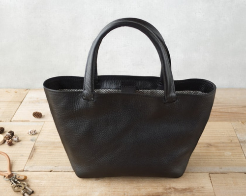 さがりふじ様オーダー品 レザーミニトートバッグ lmtt-S 【ブルー