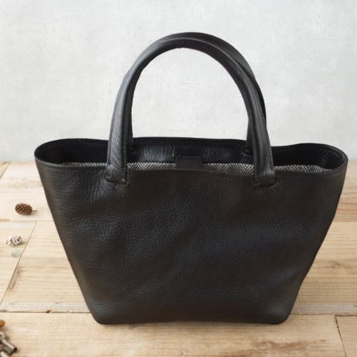 さがりふじ様オーダー品 レザーミニトートバッグ lmtt-S 【ブルー