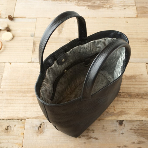 さがりふじ様オーダー品 レザーミニトートバッグ lmtt-S 【ブルー