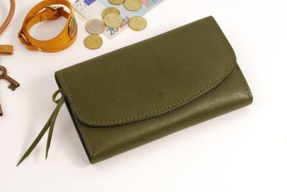 雪般的品階錢包包-L（HL）[綠色] 第1張的照片
