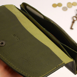 雪般的品階錢包包-L（HL）[綠色] 第5張的照片