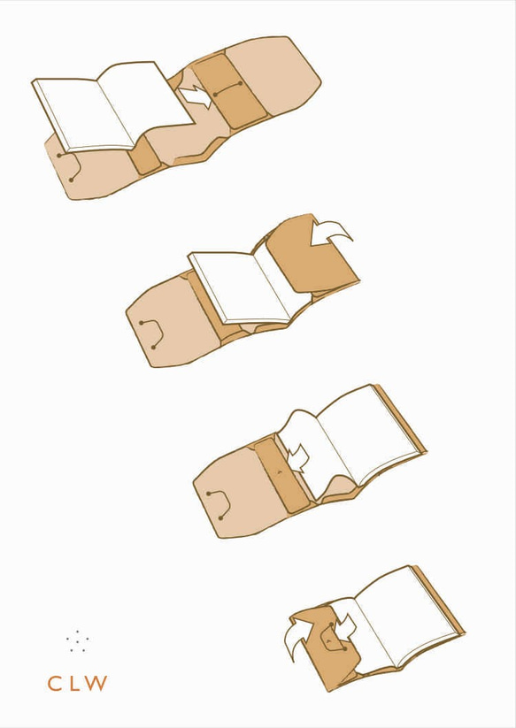 ブックカバー (文庫サイズ) [色：淡墨色] 7枚目の画像
