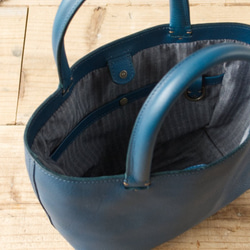 レザーミニトートバッグ lmtt-S ［ブルー］ 5枚目の画像