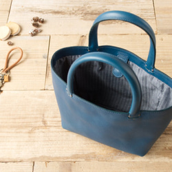 レザーミニトートバッグ lmtt-S ［ブルー］ 6枚目の画像