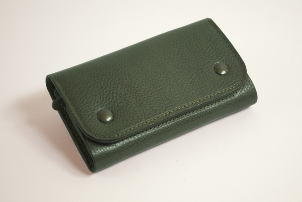 【受注製作】財布 wrap-M [グリーン] 16,060円