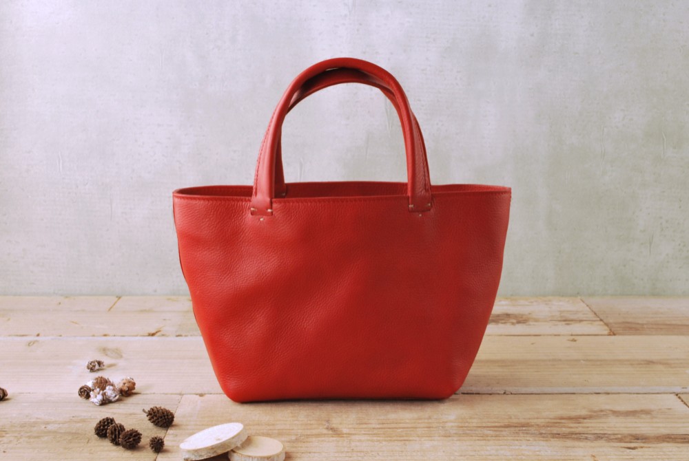 レザーミニトートバッグ lmtt-S ［レッド］