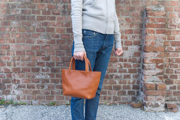 レザーミニトートバッグ lmtt-S ［ダークブラウン］ 7枚目の画像