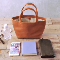 【受注製作】レザーミニトートバッグ lmtt-S ［ブラウン］ 4枚目の画像