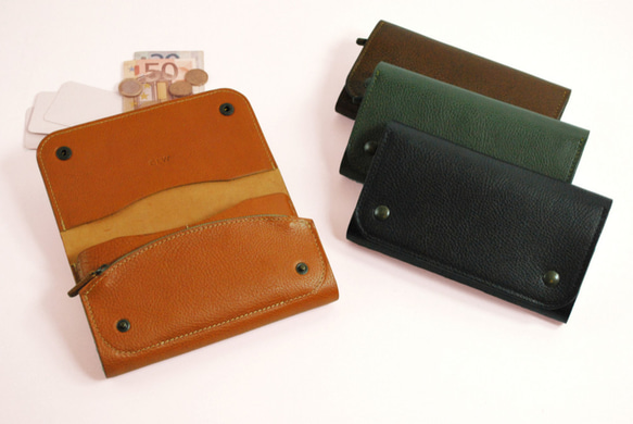 【受注製作】財布 wrap-L [ブラウン] 3枚目の画像