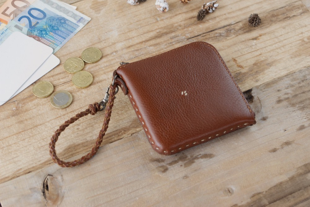 【受注製作】Lジッパーウォレット zcc-L-02 [ダークブラウン]