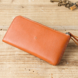 【受注製作】Lジッパー財布 lzw-02 [ブラウン] 1枚目の画像