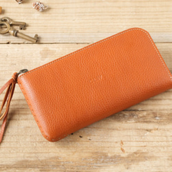 【受注製作】Lジッパー財布 lzw-02 [ブラウン] 2枚目の画像