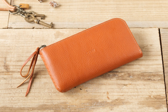 【受注製作】Lジッパー財布 lzw-02 [ブラウン] 2枚目の画像