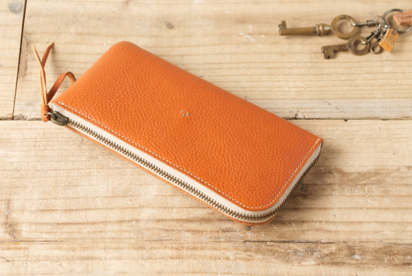 【受注製作】Lジッパー財布 lzw-02 [ブラウン] 3枚目の画像