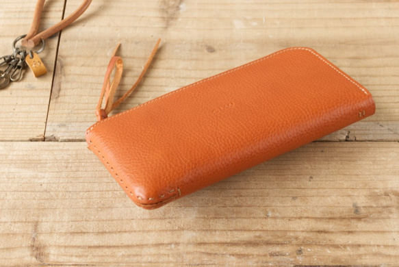 【受注製作】Lジッパー財布 lzw-02 [ブラウン] 4枚目の画像