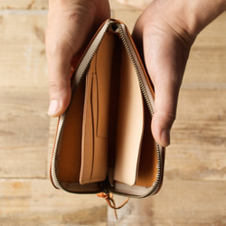 【受注製作】Lジッパー財布 lzw-02 [ブラウン] 6枚目の画像