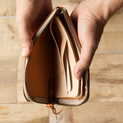 【受注製作】Lジッパー財布 lzw-02 [ブラウン] 7枚目の画像