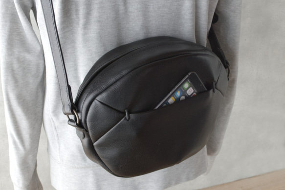 【受注製作】ショルダーバッグ niwr ［ブラック］ 8枚目の画像