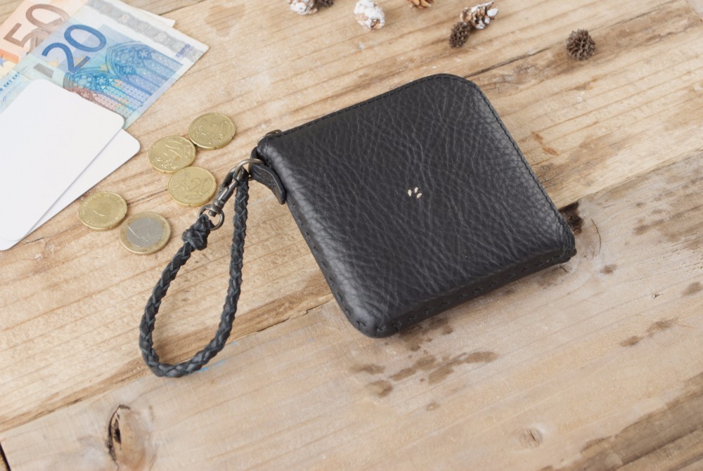 【受注製作】Lジッパーウォレット zcc-L-02 [ブラック]