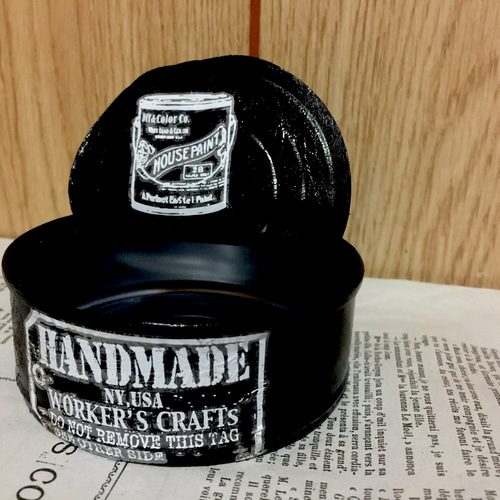 リメイク缶ブラック（男前リメ缶）2個セット その他雑貨 chipi 通販