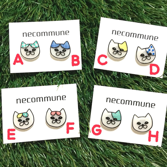 【necommune】ねこイヤリング/ピアス 2枚目の画像